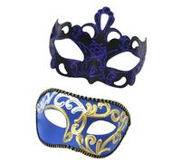 HDOYTXXM Masque de mascarade pour couple marié - Yeux à paillettes - Demi-visage - Costume pour hommes - Halloween - Couples de mariage - Fête à thème