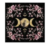 HDOYTXXM Motif de fleur de lune Carte de tarot Nappe Tissu autel Carte en tissu autel Cartes Tissu Tapisserie Facile à utiliser