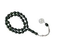 HDOYTXXM Musulmans traditionnels Misbaha Perles acryliques Texture lisse pour se concentrer sur l'adoration Stress Les hommes artisans modernes Musulmans Tasbih se concentrent, vert foncé, taille