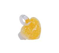 HDOYTXXM Pendentif en forme d ' aile en verre coloré en forme de cœur, accessoires de collier faits à la main, bijoux décoratifs, breloque pour un usage quotidien, accessoires de cœur en