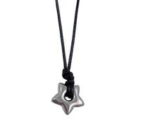 HDOYTXXM Pendentif gothique étoile creuse collier vintage corde en cuir bijoux de mode pour femmes hommes pentagramme charme chokers cadeau