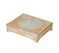 HDOYTXXM Planificateur de bijoux avec plusieurs compartiments, boîte décorative en forme de paon avec extrémité de connexion lisse, boîte de rangement de bijoux en alliage métallique