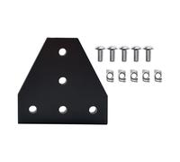 HDOYTXXM Plaque de connexion à 5 trous à 90 degrés pour angle d'angle en aluminium, pinces, connecteurs, bandes de connexion, plaque de jonction en aluminium, accessoires de quincaillerie