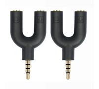 HDOYTXXM Répartiteur de Microphone pour Casque, câble auditif TRRS 3, 5 mm pour Microphone, Adaptateur de Casque, 2 tablettes