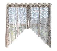 HDOYTXXM Rideau en dentelle blanche tissé à la main à la machine - Matériaux semi-transparents - Installation rapide pour les propriétaires de locataires - Rideau de fenêtre en dentelle avec