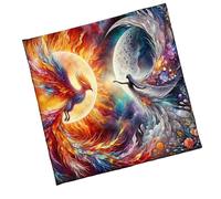 HDOYTXXM Tarots Nappe Phoenix Motif Déesses Astrologie Tissu Autels Carte de Dieu Table de Cartes Sorcellerie Fourniture Autels Tarots Carte