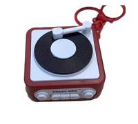 HDOYTXXM Tourne-disque décoratif à la mode Porte-clés Pendentif avec fonctions d'enregistrement et de lecture Utilisation quotidienne