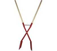 HDP Pelle à trous de poteaux taille 1 200 x 150/110 mm avec 2 manches en frêne