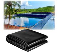 HDPE Bâche D'étang - 5x6m 6x8m 8x8m Flexibles Premium Revêtement D'étang 0.12mm D'épaisseur Intempéries Étang Liner Noires Découpable Membrane Pour Cascades Agricole Facile À Installer(Taille:5x7m/16x