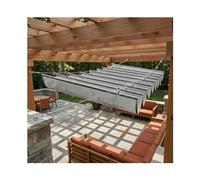 HDPE Toit Couverture D'ombre，Voile d'Ombre de Vague RétractableProtection UV et Solaire,auvent de terrasse de Jardin extérieur，pour terrasse, Jardin, Cour(W3*L15m/W9.84*L49.21ft)