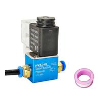 HDPHCRIUN 2V025-08 Électrovanne pneumatique électrique 12 V 24 220 2 Positions Ports 1/4" normalement fermé 6 mm 8 raccord cannelé for Tuyau(AC 380V,PC 4MM Fittings)
