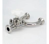 HDPHCRIUN 3/4" 19mm 316L Acier Inoxydable 1,5" vanne à Membrane de Type U Triple Pince