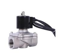 HDPHCRIUN Électrovanne en Acier Inoxydable Basse Pression normalement fermée 24v DN32 1-1/4 Pouces for Fontaine Musicale(BSP-120VAC,2A-32B NBR)