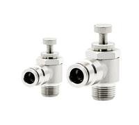 HDPHCRIUN Lot de 6 cylindres Trachea pneumatique entièrement en cuivre nickelé à montage rapide SL4/6/8/10/12 mm Valve de régulation de vitesse avec filetage mâle (Sl6-01)