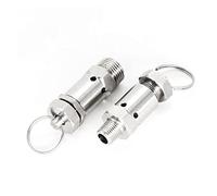 HDPHCRIUN Soupape de sécurité décharge d'air réglable sanitaire 1/4" 1/2" en Acier Inoxydable for compresseur Brassage Maison(0.4mpa,0.5 inch)