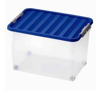 HDR Clipbox 52x36x34cm mD.45l avec couvercle, avec 4 roulettes