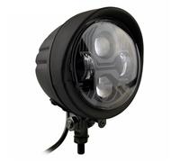 HDRTCBU Feux Additionels LED Convient pour Harley Softail Chopper BobberLED moto personnalisé Vintage 4.5 "phare LED Spot lampe éclairage Moto Projecteur Avant(Black)