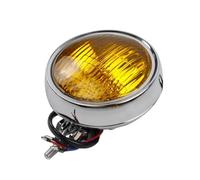 HDRTCBU Feux Additionels LED Phare antibrouillard pour Harley Touring Dyna Street Electra Glide4,5 pouces, phares de moto rétro, protection du moteur Moto Projecteur Avant(Chrome Yellow Lens)