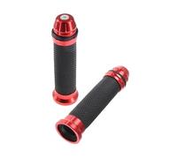 HDRTCBU Poignées Moto Lot de 2 poignées universelles de Guidon de Moto en Aluminium CNC et Caoutchouc, 7/8" (22 mm), pour Scooter et Moto Guidon de Moto(Red-2pcs)