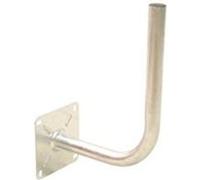 bras coude déport 30cm diamètre 40mm fixation parabole support mural acier galva