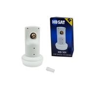 HDSAT HD101 LNB Single Tête Parabole Universelle Full HD 4K Gain 65dB