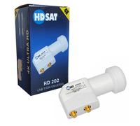 HDSAT HD202 LNB Twin Full HD 4K Tête Parabole 2 sorties 0,1dB