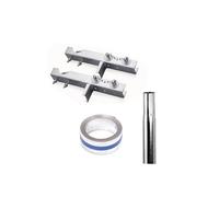HDSAT Pack Cerclage Cheminée Double Fixation + Feuillard Galvanisé 5m + Mât Emboitable 0.5m Diam 50mm