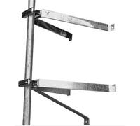 HDSAT Paire D'ETRIERS Fixation Murale en U pour MÂT DÉPORT 50 CM Mat antenne TNT Parabole