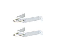 Paire d'étriers Fixation Murale patte en M Déport 90mm Mât Antenne TV TNT SAT