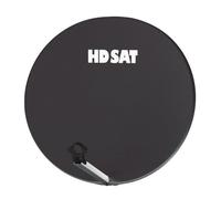HDSAT Parabole Satellite Fibre Composite Gris Anthracite 75cm + Brides INOX Anti Corrosion