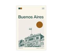 HDSDA Impression sur toile Buenos Aires Argentine - Décoration de chambre à coucher, bureau, chambre - Cadeau - 60 x 90 cm