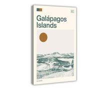 HDSDA Impression sur toile Îles Galápagos, Équateur - Décoration de chambre à coucher, bureau, chambre - Cadeau - 30 x 45 cm