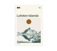 HDSDA Impression sur toile représentant les îles Lofoten, Norvège - Décoration murale pour salon, chambre à coucher - 20 x 30 cm
