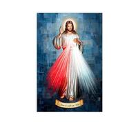 HDSDA Poster abstrait de Jésus Miséricordieux sur toile - Décoration murale pour salon, chambre à coucher - 30 x 45 cm