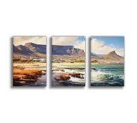 HDSDA Poster de voyage Afrique du Sud sur toile - Décoration pour chambre à coucher, bureau, chambre, cadeau (50 x 75 cm)