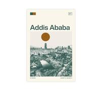 HDSDA Poster sur toile Addis-Abeba, Ethiopie - Décoration pour chambre à coucher, bureau, chambre - Cadeau - 30 x 45 cm