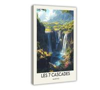 HDSDA Poster sur toile avec gorges de rivière noire - Décoration pour chambre à coucher, bureau, chambre - Cadeau - 50 x 75 cm