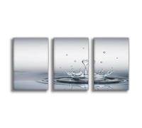 HDSDA Poster sur toile en forme de cœur en forme de goutte d'eau avec éclaboussures d'encre, décoration murale pour salon, chambre à coucher (60 x 90 cm)