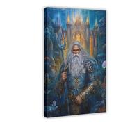 HDSDA Poster sur toile Poséidon dans la mythologie grecque - Décoration murale pour salon, chambre à coucher - 50 x 75 cm
