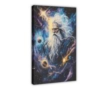 HDSDA Zeus, King of The Gods Art Canvas Poster Décoration de chambre à coucher Paysage Bureau Chambre Cadeau 50 x 75 cm