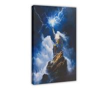 HDSDA Zeus, King of the Gods Toile Poster Décoration murale Impression sur toile pour salon, chambre à coucher 20 x 30 cm