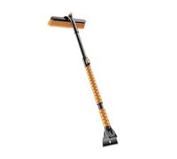 HDSDVNON Chasse-Neige Extensible for Voiture, Grattoir À Neige Et Dégivreur 2 en 1, Tige Aluminium avec Poignée Antidérapante, Outil De Dégivrage Pare-Brise Hiver(Deluxe)