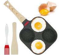 HDSDVNON Ensemble de poêles à frire 4 pôles - Poêle à frire antiadhésive en alliage d'aluminium avec brosse, pelle et cuisinière à gaz for le petit-déjeuner