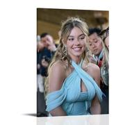 HDSHJFIK Charming Women Star Sydney Sweeney Movie Actrice Poster décoratif sur toile Impression d'art moderne pour chambre à coucher 20 x 30 cm