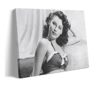 HDSHJFIK Poster décoratif sur toile classique et superbe de la star du film Ava Gardner - Décoration murale moderne pour chambre à coucher - 60 x 90 cm