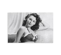 HDSHJFIK Poster décoratif sur toile classique et superbe de la star du film Ava Gardner - Décoration murale moderne pour chambre à coucher - 60 x 90 cm