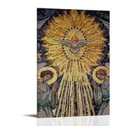 HDSHJFIK Poster décoratif sur toile sur le thème de la mosaïque du Saint-Esprit religieux - Affiches murales et d'art moderne pour chambre à coucher - 30 x 45 cm