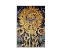 HDSHJFIK Poster décoratif sur toile sur le thème de la mosaïque du Saint-Esprit religieux - Affiches murales et impression d'art moderne pour chambre à coucher - 20 x 30 cm
