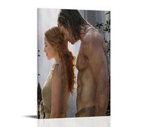 HDSHJFIK Poster décoratif sur toile The Legend of Tarzan Protagonists Jane et Tarzan - Décoration murale moderne pour chambre à coucher - 40 x 60 cm