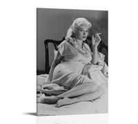 HDSHJFIK Superbe poster décoratif sur toile « Beauty Mamie Van Doren » - Motif cigarette - Décoration murale moderne pour chambre à coucher - 20 x 30 cm